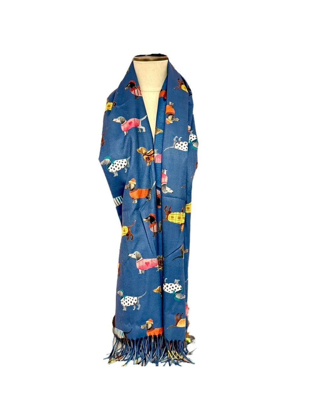 Dachshund Print Scarf Cashmere Feel Multiple Colors NWT - Picture 5 of 10